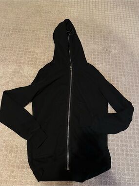 Rick Owens Black Men's Full-Zip Hoodie